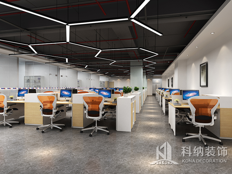 公共办公区效果图