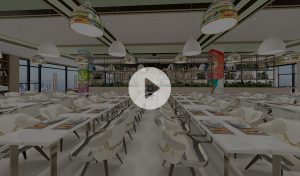 深圳莫斯科大学饭堂一楼设计全景效果图
