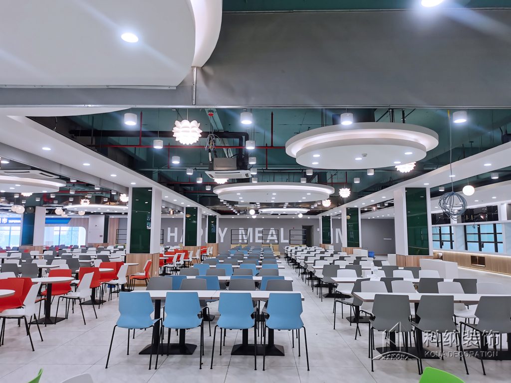 东莞大学食堂装修实景图